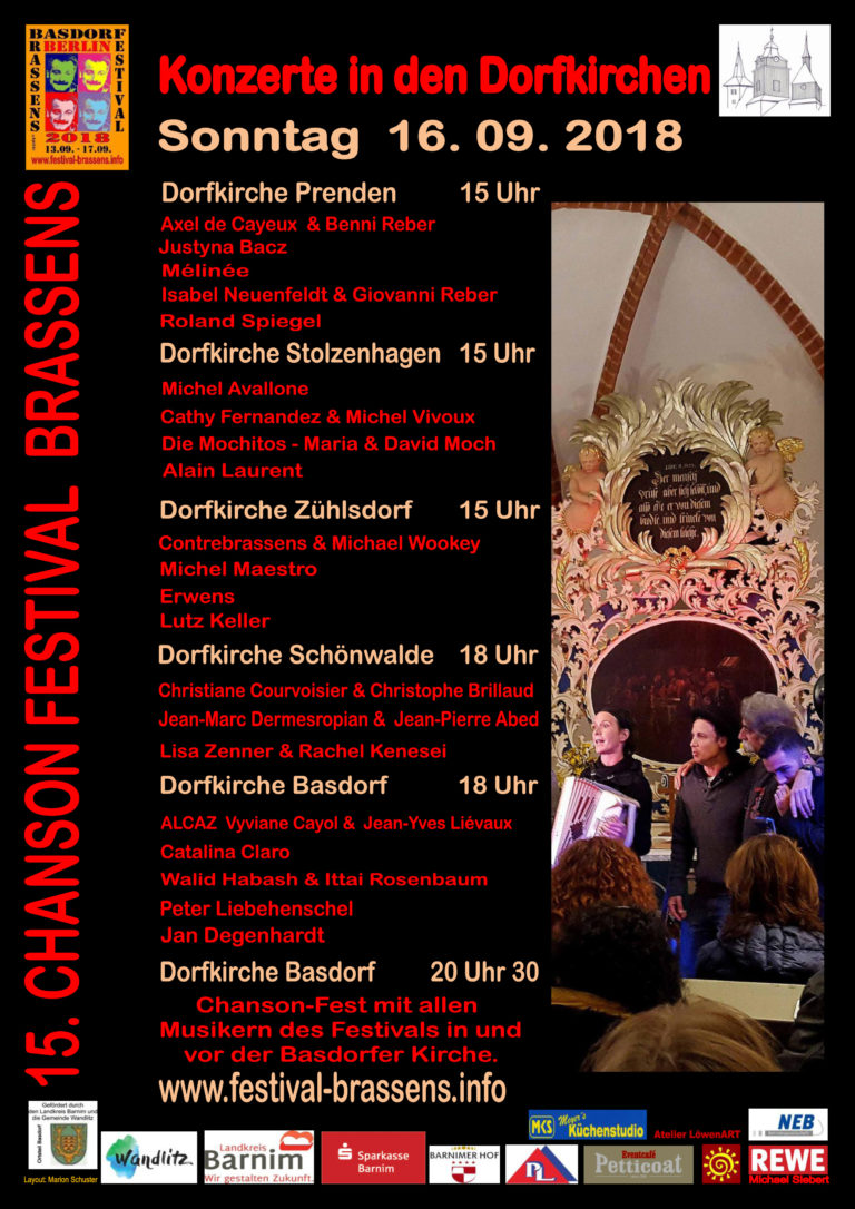 Brassens-Konzert in der Dorfkirche Schönwalde