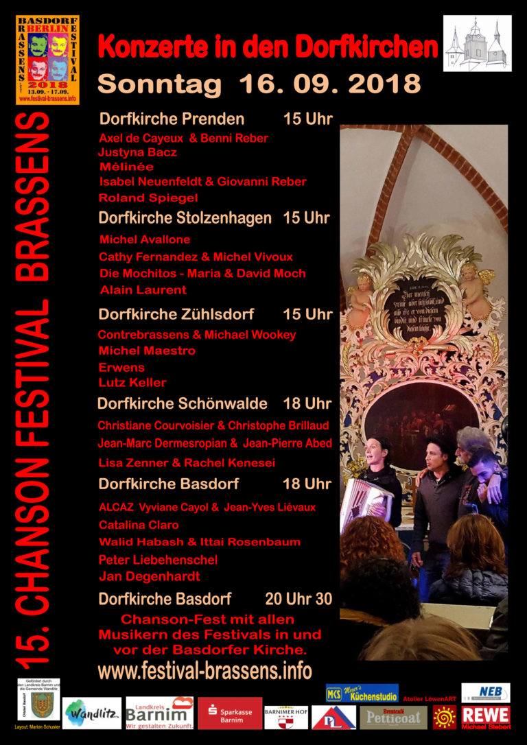 2018 – Brassens-Konzert in der Dorfkirche Schönwalde