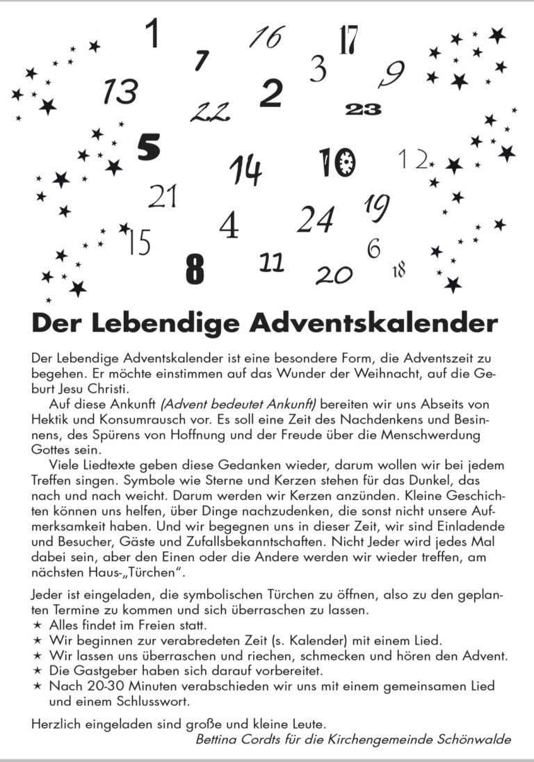 Lebendiger Adventskalender