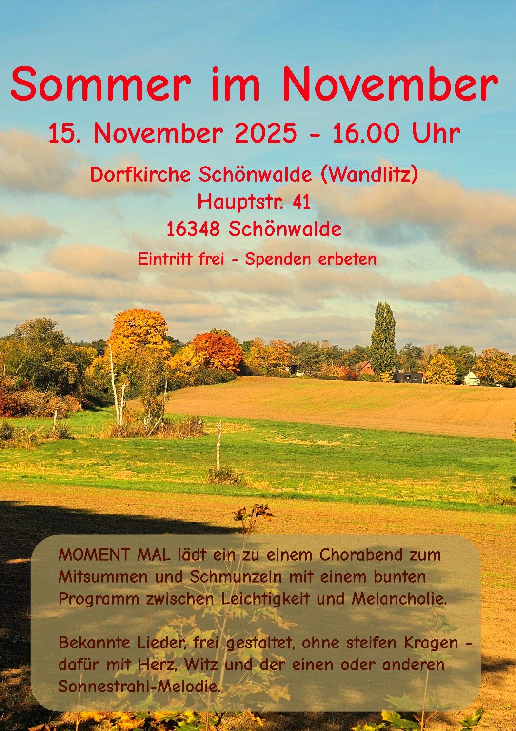 Sommer im November – Konzert